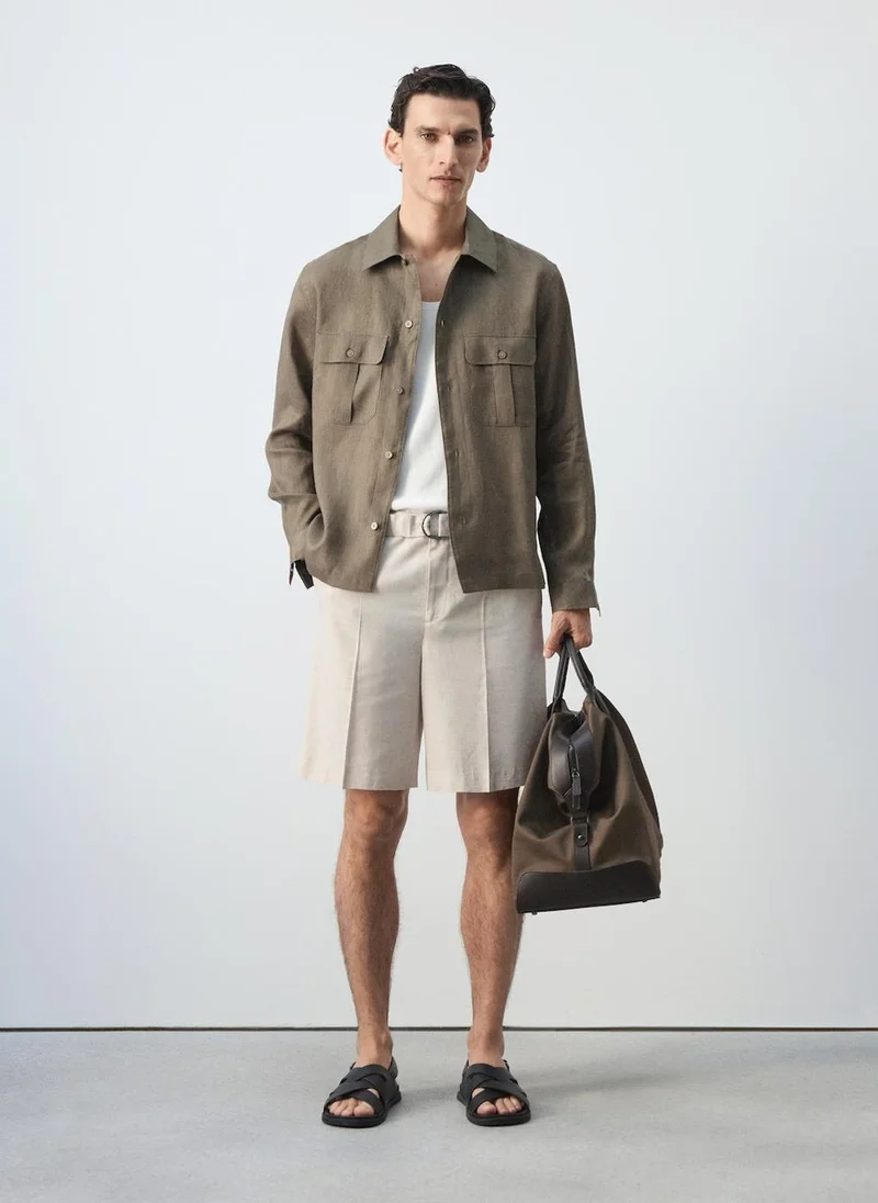 Mango Man 98-VISON Overshirt Pantin for Men | Best Price UAE