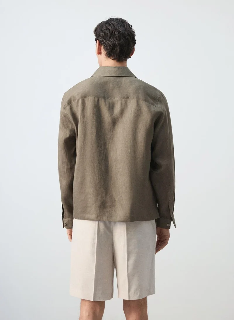 Mango Man Overshirt Pantin