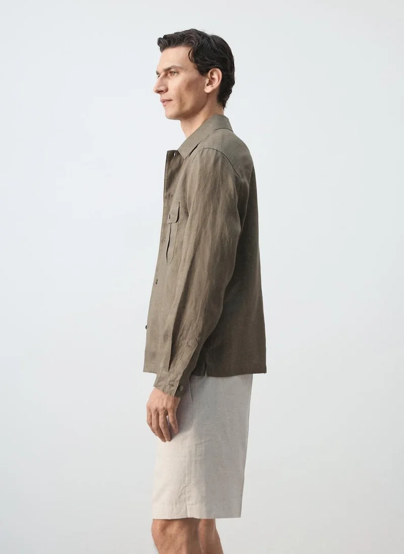 Mango Man 98-VISON Overshirt Pantin for Men | Best Price UAE