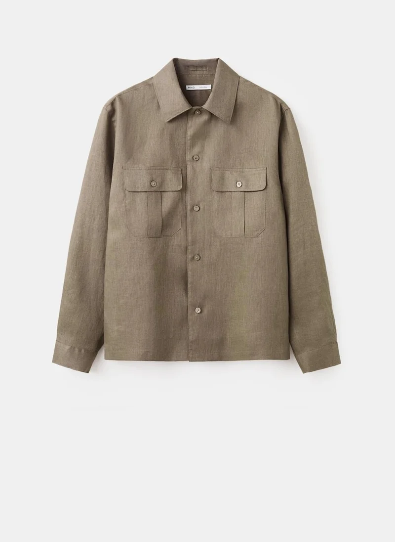 Mango Man 98-VISON Overshirt Pantin for Men | Best Price UAE