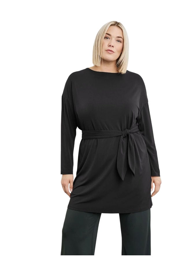 Samoon Elegant Belted Tie Long T-Shirts  - Image 1