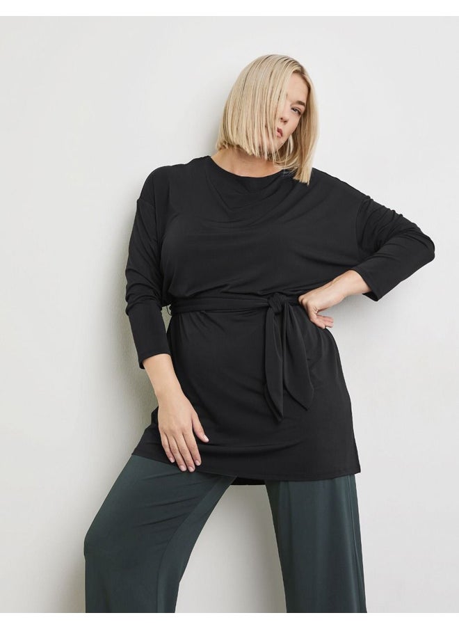 Samoon Elegant Belted Tie Long T-Shirts  - Image 3