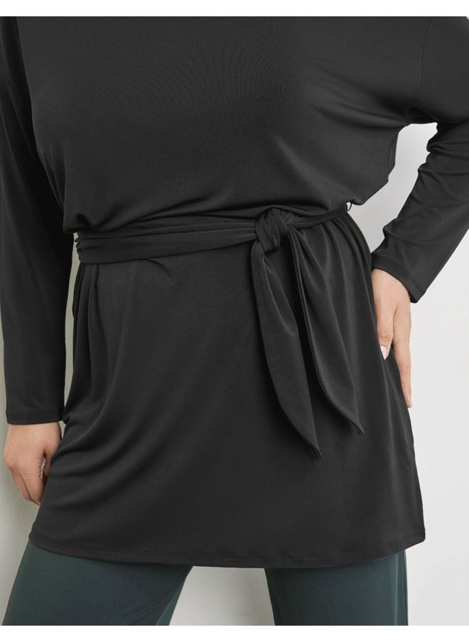 Samoon Elegant Belted Tie Long T-Shirts  - Image 4