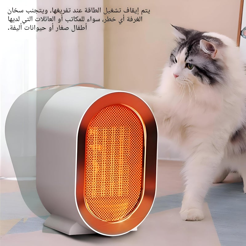 Compact Heater - Ultra-Efficient 1200W Fan Heater with Adjustable Thermostat for Quick Room Warming in Homes and Offices - Available in White or Green (color-green) - Image 3