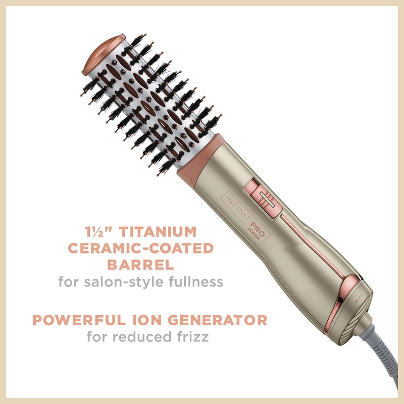 CONAIR INFINITIPRO Frizz Free 1 1/2-inch Hot Air Brush, Dryer Brush - Image 2