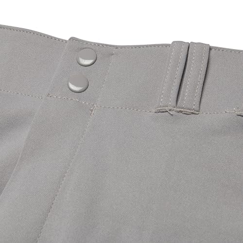 Champro MVP OB Open Bottom Baseball Pant with Contrast Color Braid Piping and Reinforced Double Knee Grey, Black - Image 3