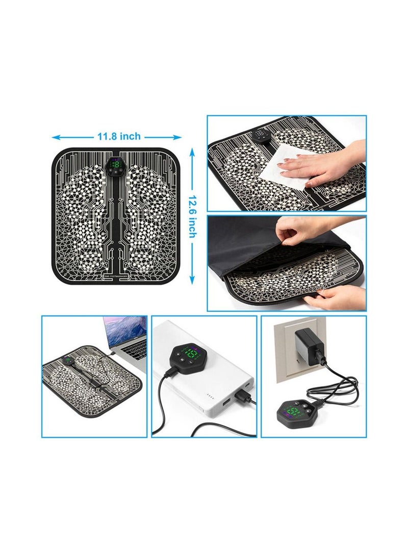 كول بيبي جهاز تدليك للقدم يعمل على إعادة تشكيل الساق ، جهاز تدليك كهربائي أوتوماتيكي كامل ، دوران القدم 6 أوضاع ، 19 مستوى كثافة محمول محفز للعضلات ، يخفف الآلام - Image 5