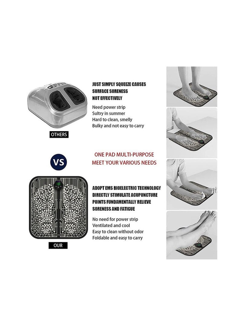 كول بيبي جهاز تدليك للقدم يعمل على إعادة تشكيل الساق ، جهاز تدليك كهربائي أوتوماتيكي كامل ، دوران القدم 6 أوضاع ، 19 مستوى كثافة محمول محفز للعضلات ، يخفف الآلام - Image 4