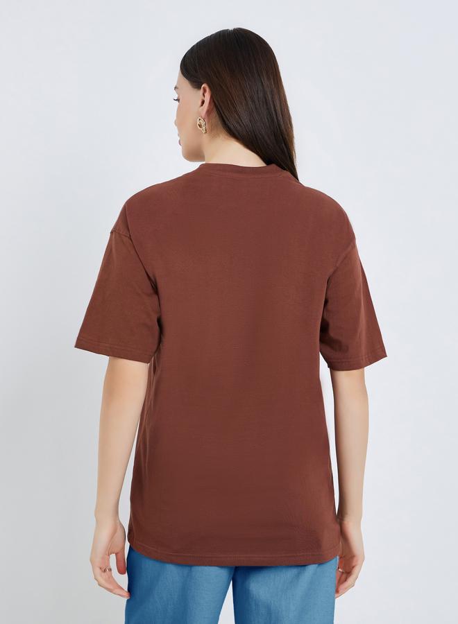 ستايلي تيشيرت قطني 100% بتطريز زهور متناغم - Image 5