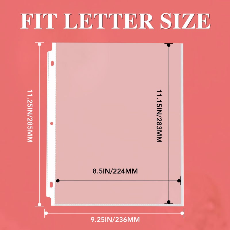 ZENOWICK 500 Pack Sheet Protectors 8.5 x 11 inch Clear Page Protectors for 3 Ring Binder, Plastic Sleeves for Papers, Document - Image 3