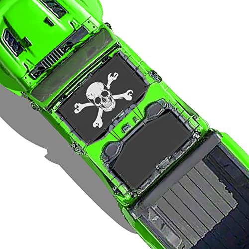 Shadeidea JT Sun Shade Top Compatible with Jeep Gladiator Top Sunshade Mesh Screen Roof Cover 20182023 Wind Noise UV Blocker 10 Year Warranty Skull FrontRear 2 pcs - Image 1