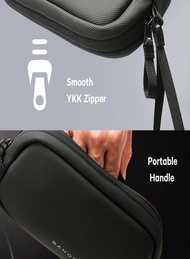 BANGE Travel Organizer Case, Water Resistant Electronics Travel Bag Organizer for Cable, Tech Pouch Accessories Carry Storage for Cord, Phone, Cables, Airpods, USB Flash Drive, Daily Items - Image 5