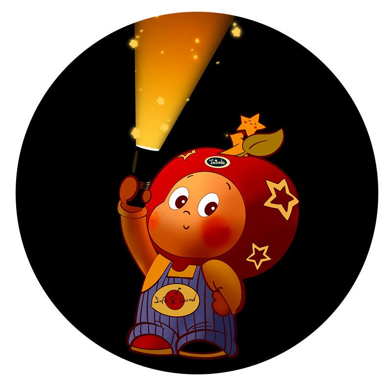 Cute Star-Shaped Car Welcome Light - Cartoon Girl Door Projection, Sensor-Activated Electric Atmosphere  Decoration - Image 1