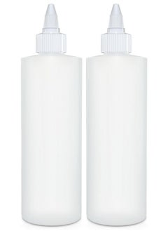 BRIGHTFROM Condiment Squeeze Bottles, 8 Oz Empty Squirt Bottle With Twist Top Cap, Leak Proof - Great For Ketchup, Mustard, Syrup, Sauces, Dressing, Oil, Arts And Crafts, Bpa Free Plastic - 2 Pack  - Image 1