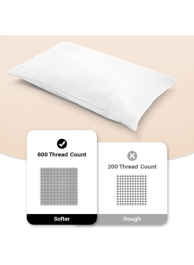 Warmstar 100% Cotton Toddler Pillowcase Set of 2, 600 Thread Count 13x18 Toddler Pillowcases Soft & Breathable, Cotton Travel Pillow Case Cover 13"x 18" with Envelope Closure,White - Image 3