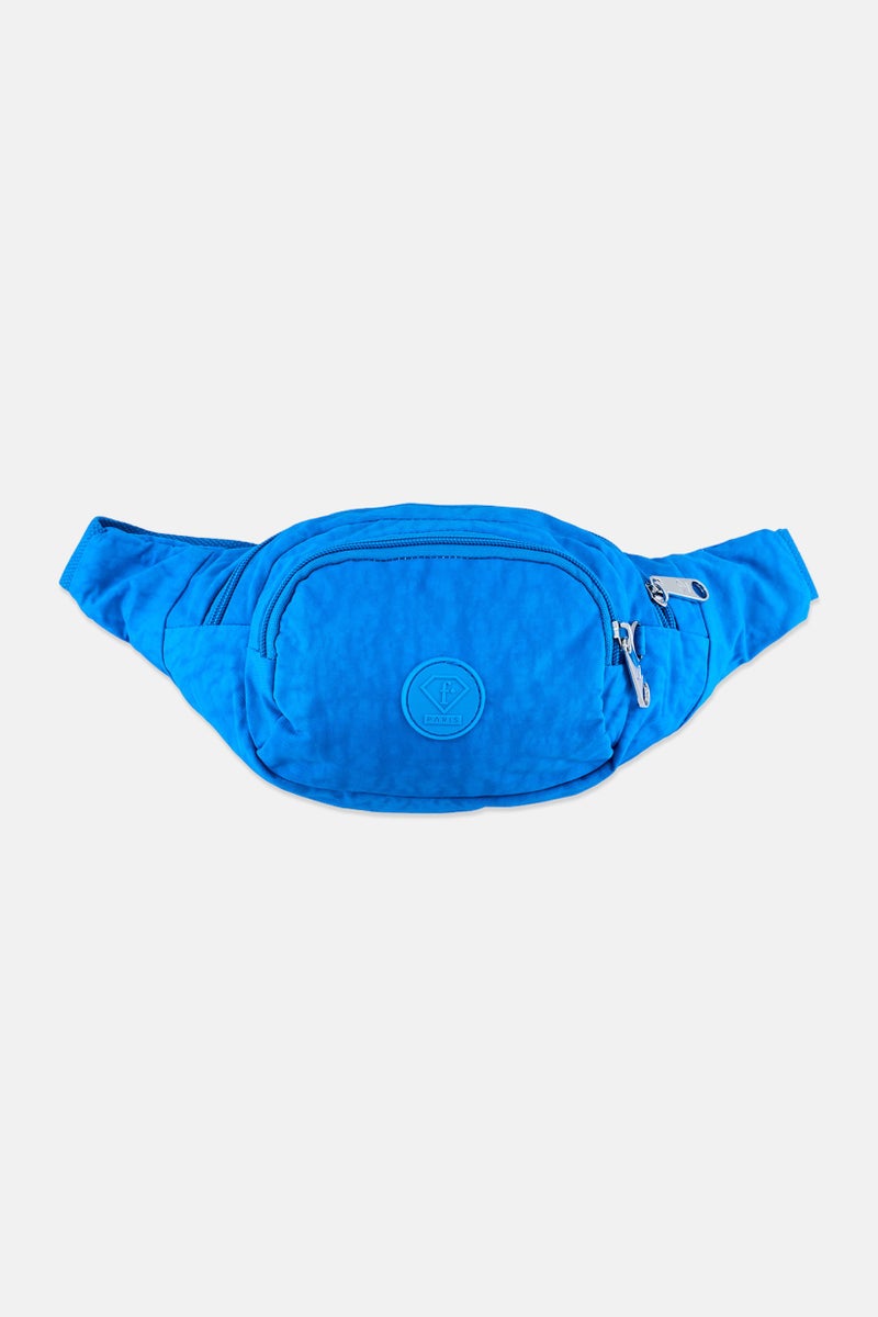 I Love Fashion Women Brand Logo Waist Bag, Ocean Blue - Image 1
