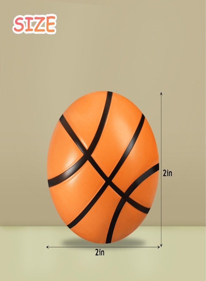 HENXING 24Pcs 2 Inch Mini Basketball Stress Ball for Kids, Tiny Basketball Fidget Toys for Party Favors Decorations Gifts School Carnival, Squeeze Bouncy Sports Balls for Boys Girls - Image 2