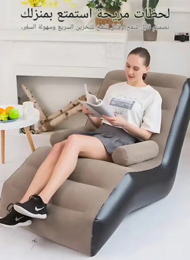 Portable inflatable sofa for picnics, camping, stable and durable, easy to store, perfect for lazy people. Essential for outdoor camping. - Image 5