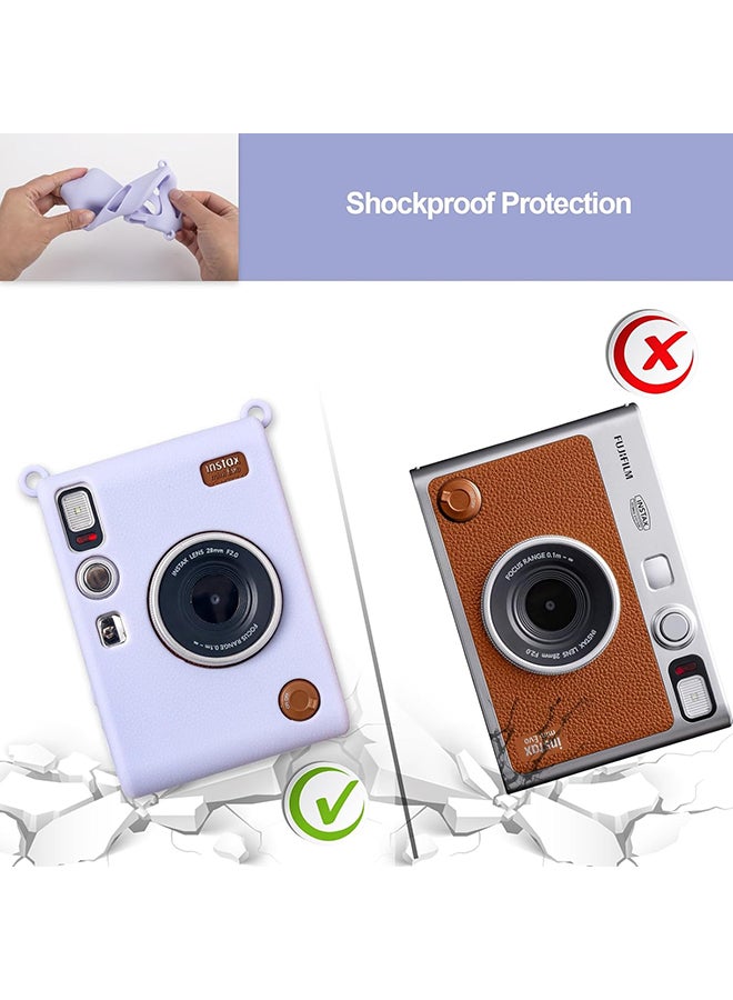 O Ozone Silicone Case for Fujifilm Instax Mini EVO Instant Camera – Soft Rubber Protective Cover, Slim Fit & Lightweight, Shockproof Skin for Mini EVO- Blue  - Image 5