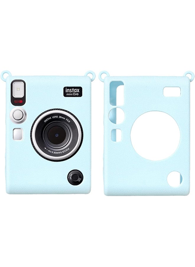 O Ozone Silicone Case for Fujifilm Instax Mini EVO Instant Camera – Soft Rubber Protective Cover, Slim Fit & Lightweight, Shockproof Skin for Mini EVO- Blue  - Image 1