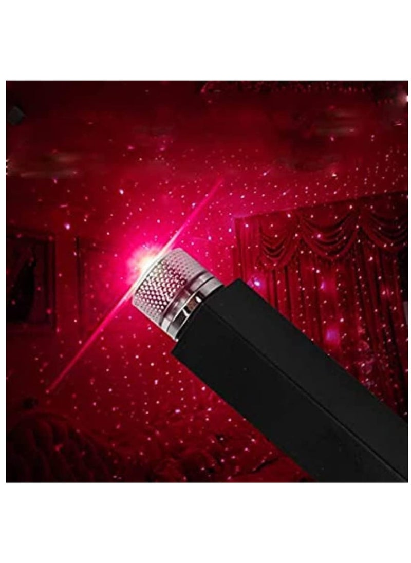 WINCA WINCA USB Decorative Star Night Projector Light for Car Universal Atmosphere Lamp For Party Decoration Home Bedroom Car Interior (Red Light)  - Image 1