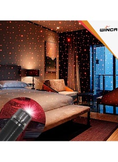 WINCA WINCA USB Decorative Star Night Projector Light for Car Universal Atmosphere Lamp For Party Decoration Home Bedroom Car Interior (Red Light)  - Image 2