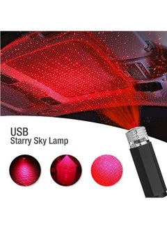 WINCA WINCA USB Decorative Star Night Projector Light for Car Universal Atmosphere Lamp For Party Decoration Home Bedroom Car Interior (Red Light)  - Image 4