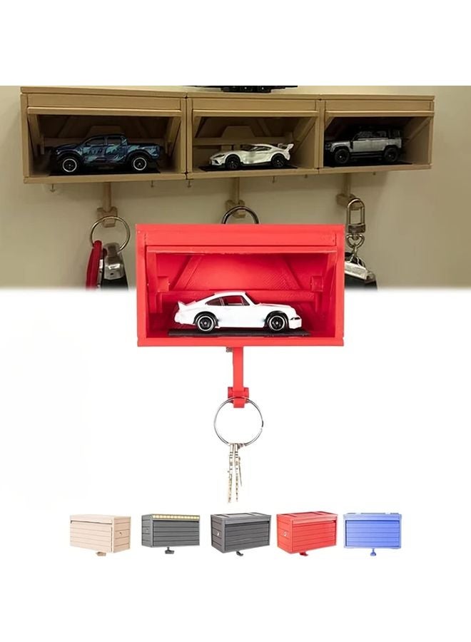 Light Gray 3D Car Garage Key Holder Wall Mounted Organizer - Image 2
