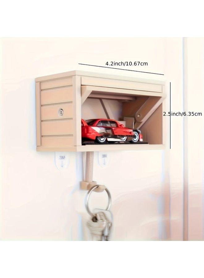 Light Gray 3D Car Garage Key Holder Wall Mounted Organizer - Image 3