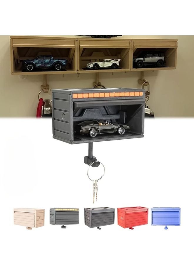 Light Gray 3D Car Garage Key Holder Wall Mounted Organizer - Image 5