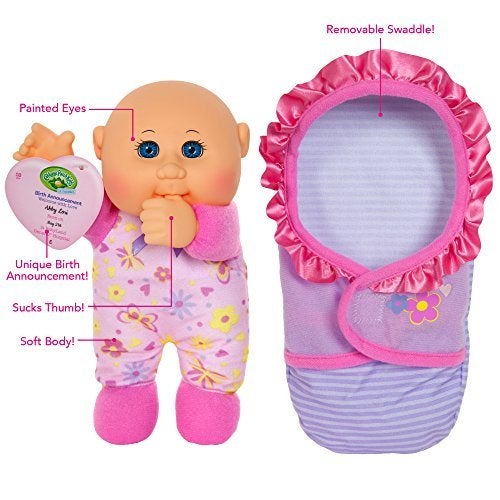 Cabbage Patch Kids Official, Newborn Baby Doll Girl - Comes with Swaddle Blanket and Unique Adoption Birth Announcement - Image 2