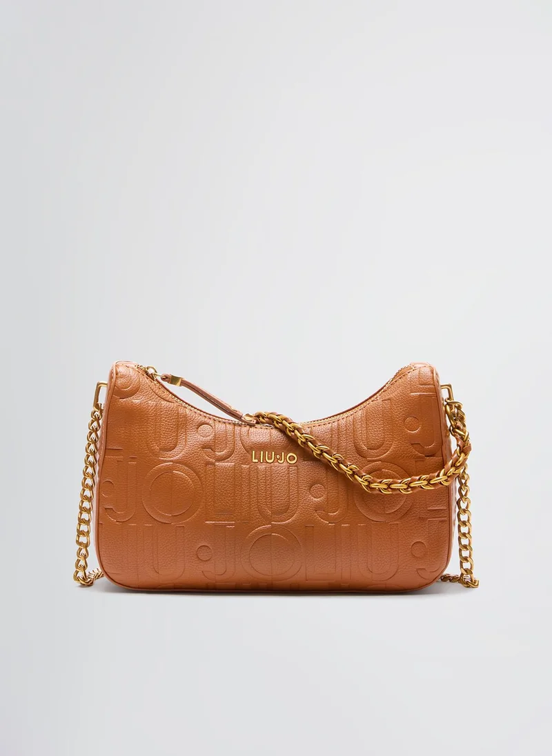 Liu Jo Brown Shoulder Bag With Logo