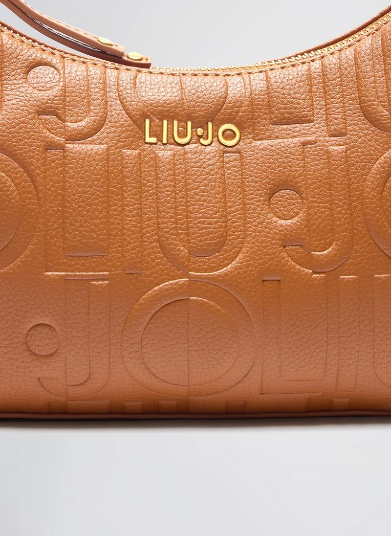 Liu Jo Brown Shoulder Bag With Logo
