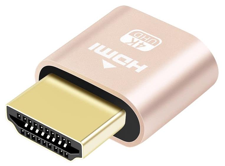 D-tech 4K HDMI Dummy Plug Display Emulator Headless Ghost Adapter Compatible with Windows Mac OSX Linux Support 4kx2k 2160P 1080p for Computer Desktop (fit-Headless, 1 Pack) - Image 1