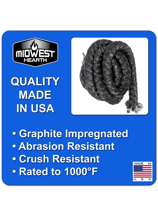 Midwest Hearth Wood Stove Replacement Gasket Kit for Woodburning Stoves - Graphite Impregnated Fiberglass Gaskets and Adhesive (3/4" x 84" Rope) - Image 4