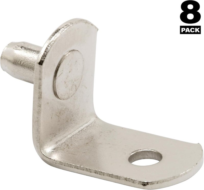 PRIMELINE U 10171 Shelf Support Peg, 5mm, Steel, Nickel Plated (8 Pack) - Image 2