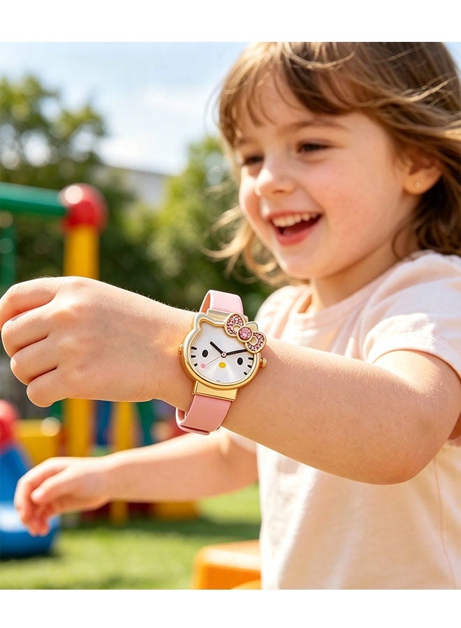Hello Kitty Kids Watch Gift Set with Pink Watch and Bracelet for Girls, Perfect Gift for Birthday,  Reward and Festival, Pink - Image 5
