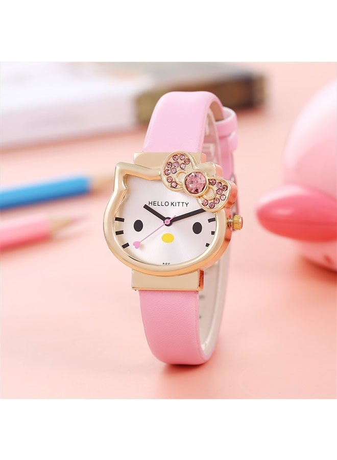 Hello Kitty Kids Watch Gift Set with Pink Watch and Bracelet for Girls, Perfect Gift for Birthday,  Reward and Festival, Pink - Image 4