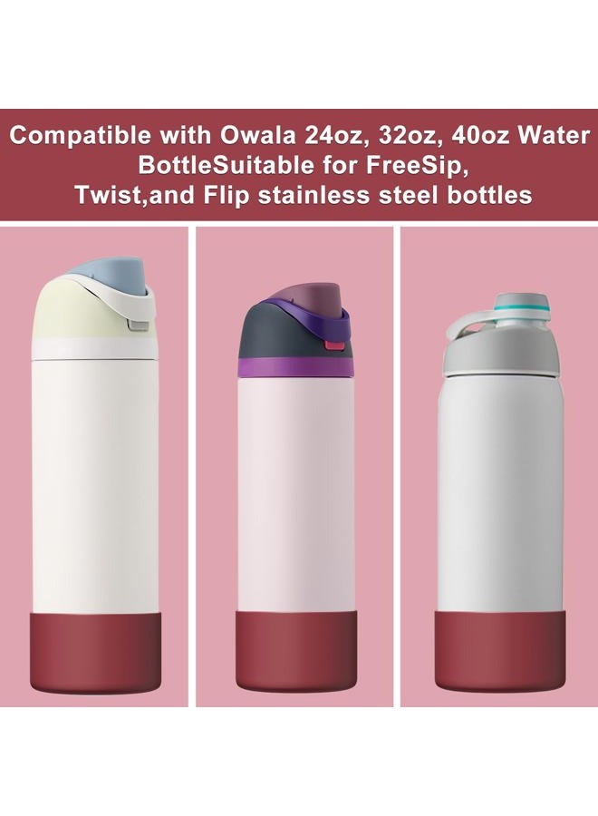 Affute Silicone Boot for Owala Water Bottle 24 oz, Anti-Slip Protective Sleeve for FreeSip/Twist/Flip Water Bottles,BPA Free,Bottom Bumper Cover Protects Water Bottles from Scratches(Summer Sweetness) - Image 2