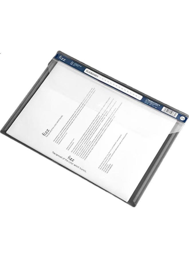 Fizzy Transparent File Folders, 6-Pack, A4 Thick With Sliding Buckle, Document Folders With Index Tabs, Exam Paper Storage Folders, Office Supplies, Student Stationery, Fz103007 - Image 3