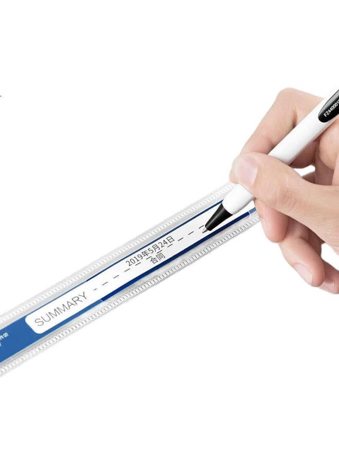 Fizzy Transparent File Folders, 6-Pack, A4 Thick With Sliding Buckle, Document Folders With Index Tabs, Exam Paper Storage Folders, Office Supplies, Student Stationery, Fz103007 - Image 2