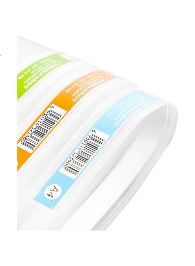 Fizzy Transparent File Folders, 6-Pack, A4 Thick With Sliding Buckle, Document Folders With Index Tabs, Exam Paper Storage Folders, Office Supplies, Student Stationery, Fz103007 - Image 1