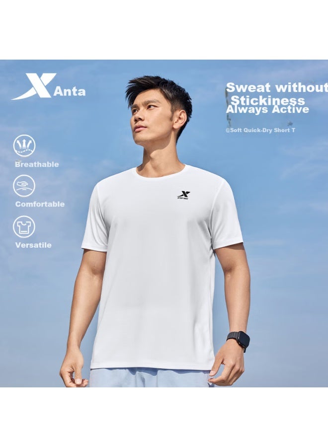 Xtep Men's Summer Quick-drying Short-sleeve T-shirt Ice Silk Outdoor Training Student Top - Image 2