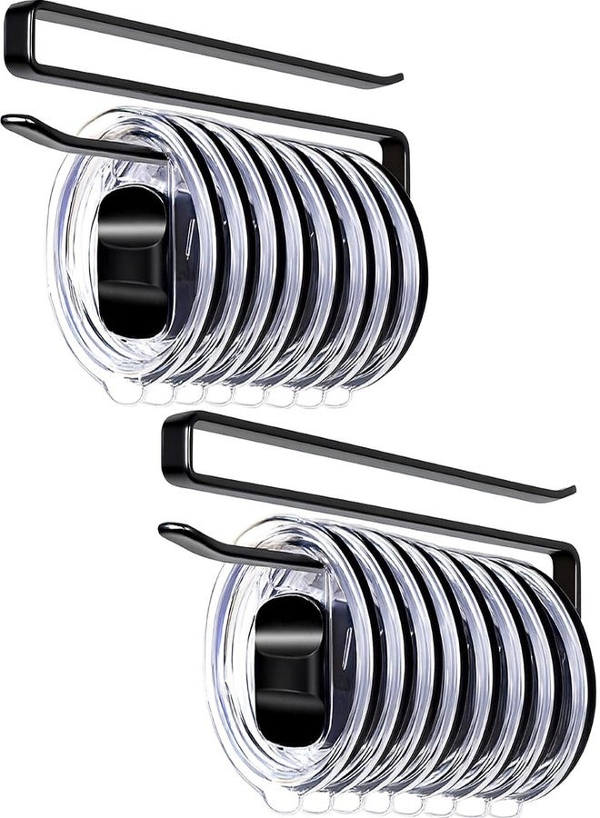 ARTLEO Shallow Tumbler Lid organizers for Cabinet, Space Saving Yeti Tumbler Lid Holder, Stanley Cup Lid organizers Under Cabinet, No Drill Cup Lid Hanger Must-Have 2025, 2 Pack Storage Hook - Image 1