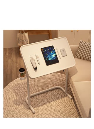 Laptop Desk with Adjustable Magnetic Desktop, Height Adjustable Foldable Table Mate for Students Writting & Reading, Metal Frame Sofa Side Table, End Table, Bedside Table, TV Dinner Tray Table (White) - pzsku/Z37645BE799FB86172147Z/45/_/1732071421/e58b7023-087e-41fe-8a58-7a432b1045b3