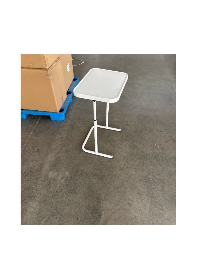 Laptop Desk with Adjustable Magnetic Desktop, Height Adjustable Foldable Table Mate for Students Writting & Reading, Metal Frame Sofa Side Table, End Table, Bedside Table, TV Dinner Tray Table (White)