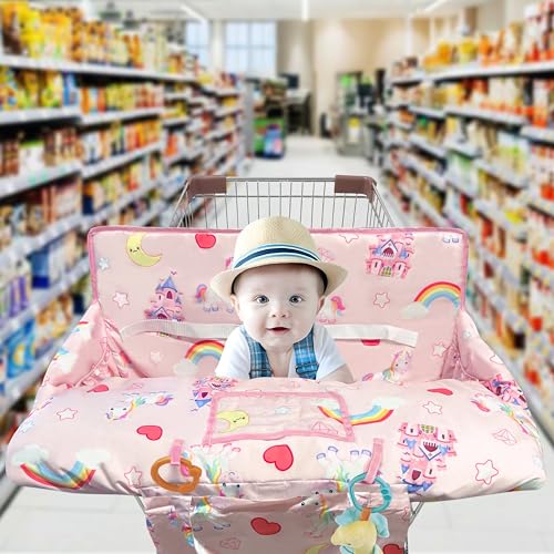 gxfcymxbd Shopping Cart Cover for Baby2in1 High Chair Cover with Portable Cloth BagCart Seat Pad for Babies Grocery Cushion Cover RestaurantSuitable for All Supermarkets - Image 3