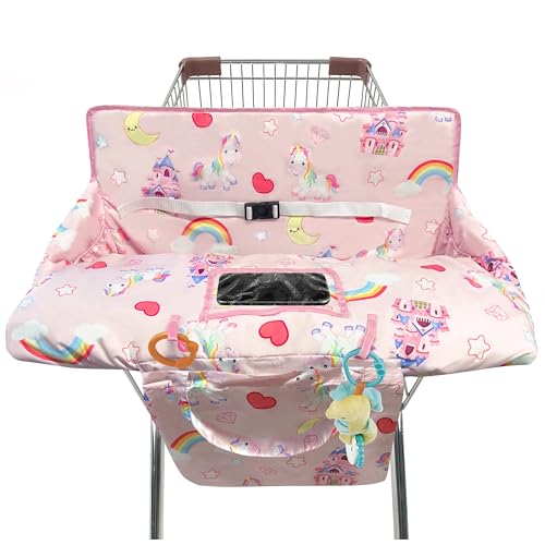 gxfcymxbd Shopping Cart Cover for Baby2in1 High Chair Cover with Portable Cloth BagCart Seat Pad for Babies Grocery Cushion Cover RestaurantSuitable for All Supermarkets - Image 1