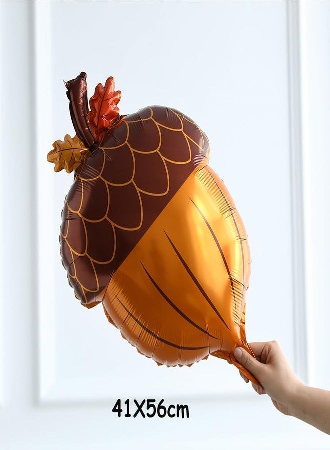 بالونار مجموعة قوس بالونات عيد الشكر الخريفية، بالونات بيضاء وذهبية وبرتقالية وبنية ورملية بيضاء لحفلات عيد الشكر مع الأصدقاء، زينة حفلات عيد الميلاد على شكل يقطينة صغيرة (لون القهوة). - Image 5