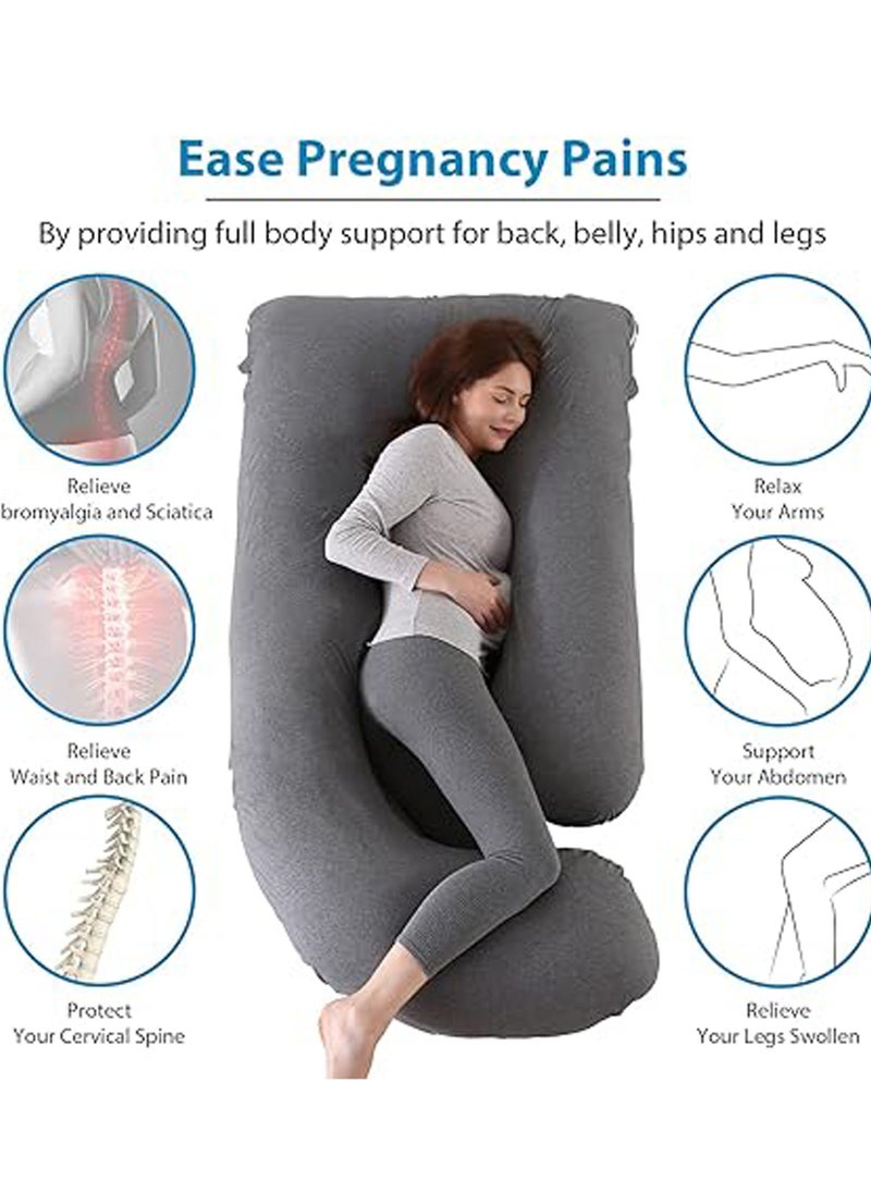molody U-Shaped Pregnancy Pillow Full Body Maternity Support Pillow  - Image 2